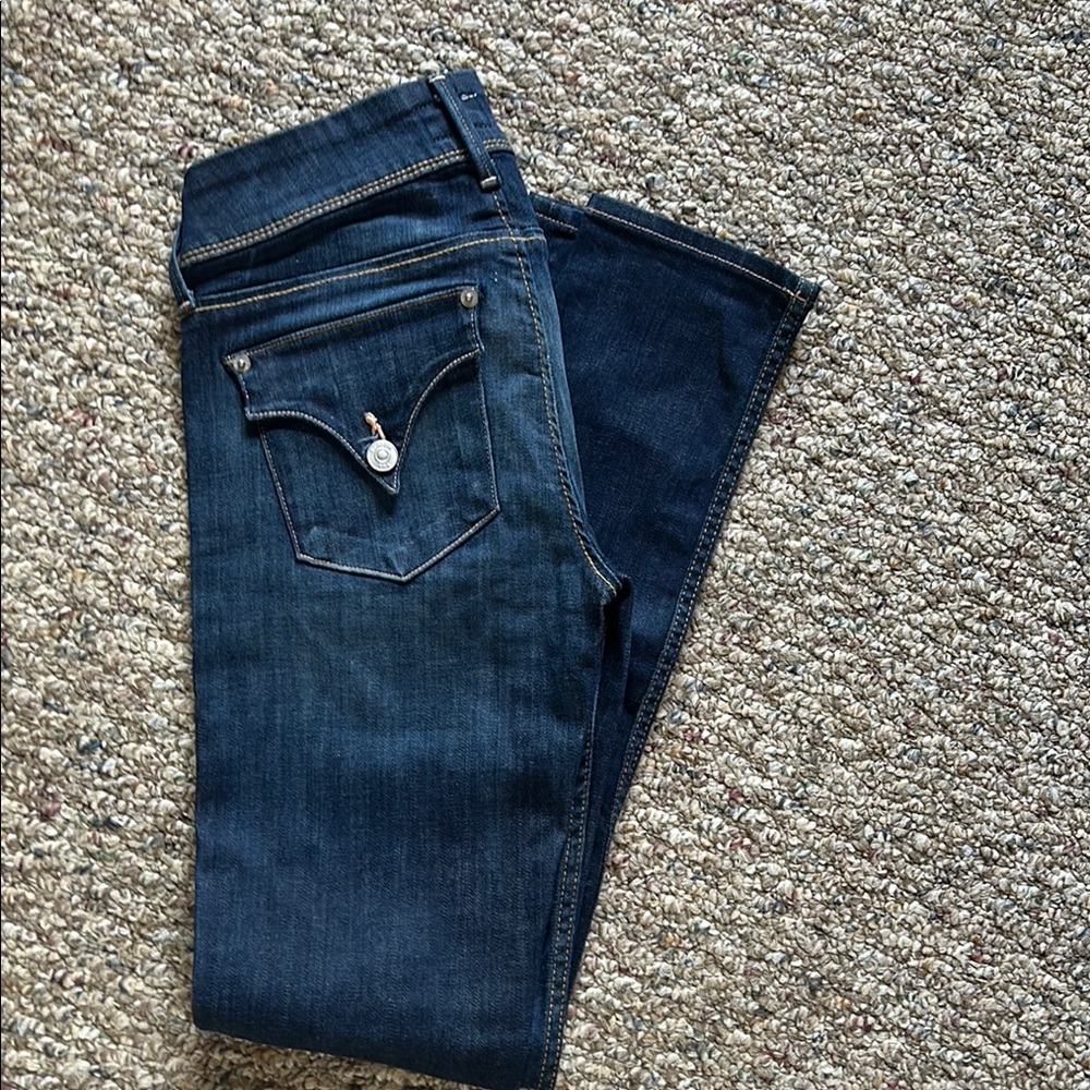 Hudson Jeans Blue Skinny Denim with Subtle Fading